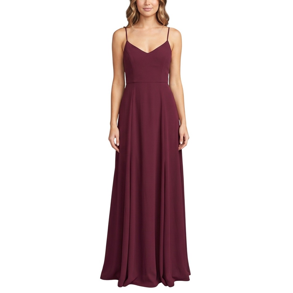 Show Me Your Mumu Kendall Strappy Maxi Dress Sz M Merlot Bridesmaid Formal‎ Gown
